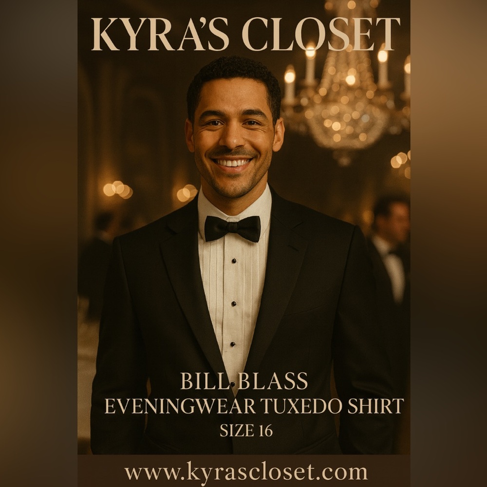 Bill Blass Eveningwear Tuxedo Shirt – Size 16 (34/35 Sleeve)